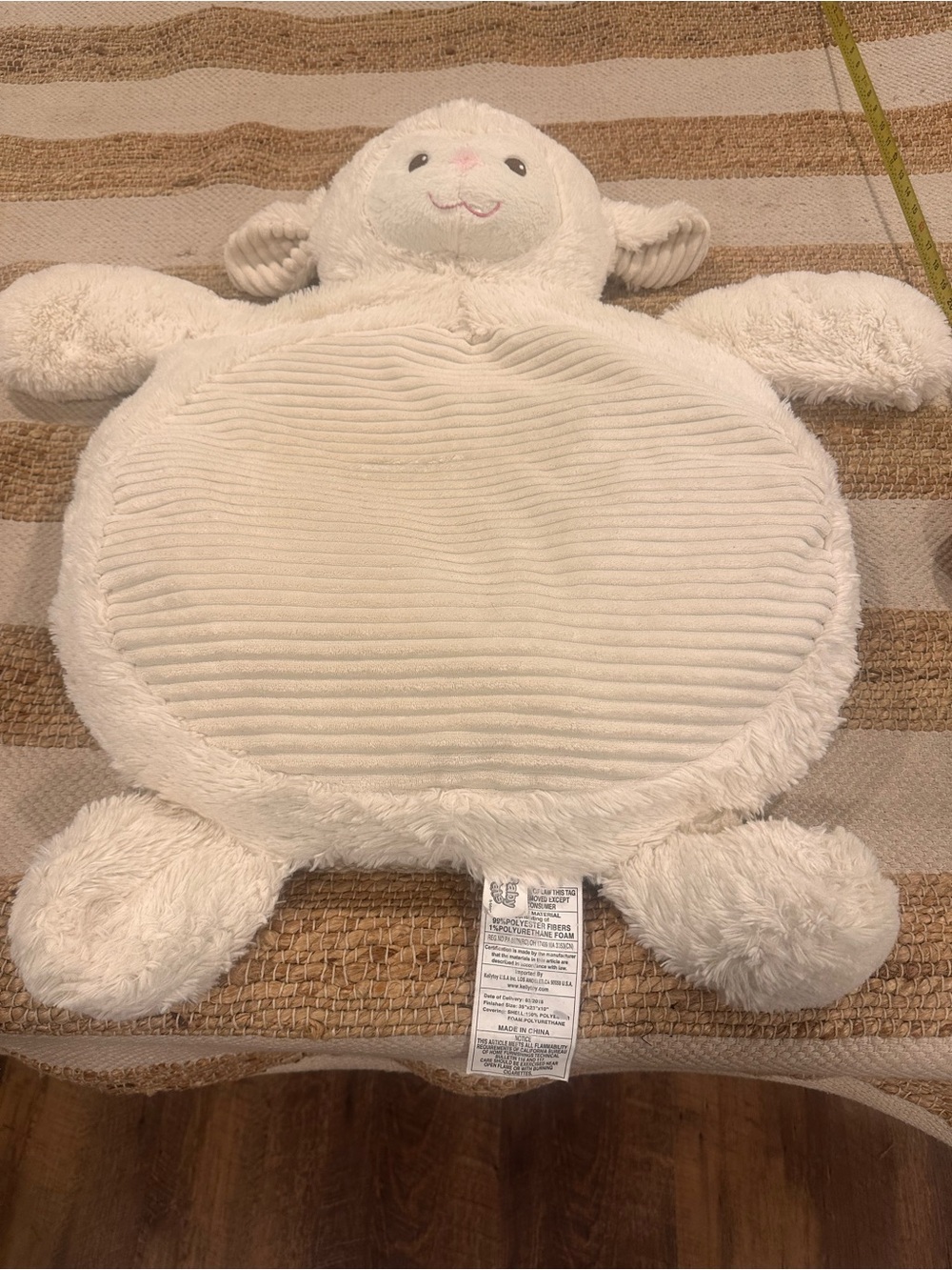 Baby Essentials Cream Lamb Plush Play Mat